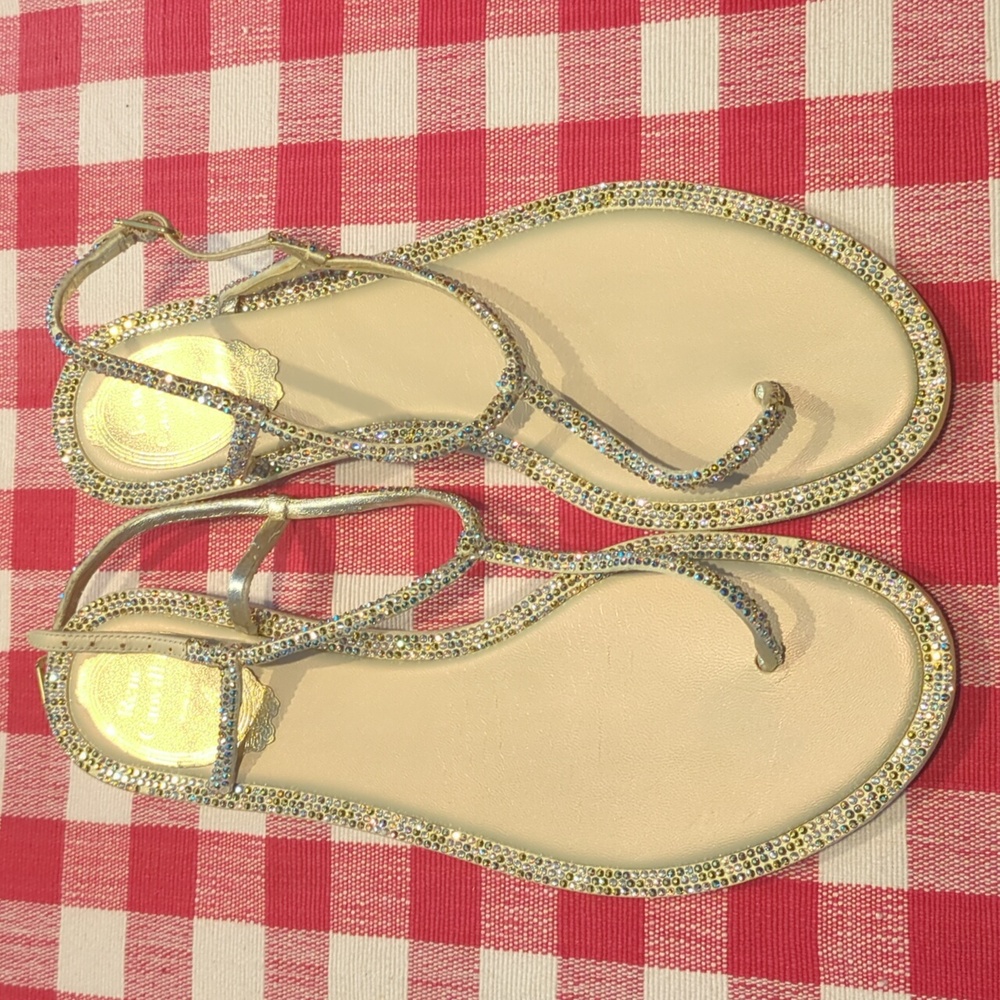 Rene Caovilla crystal sandals.
